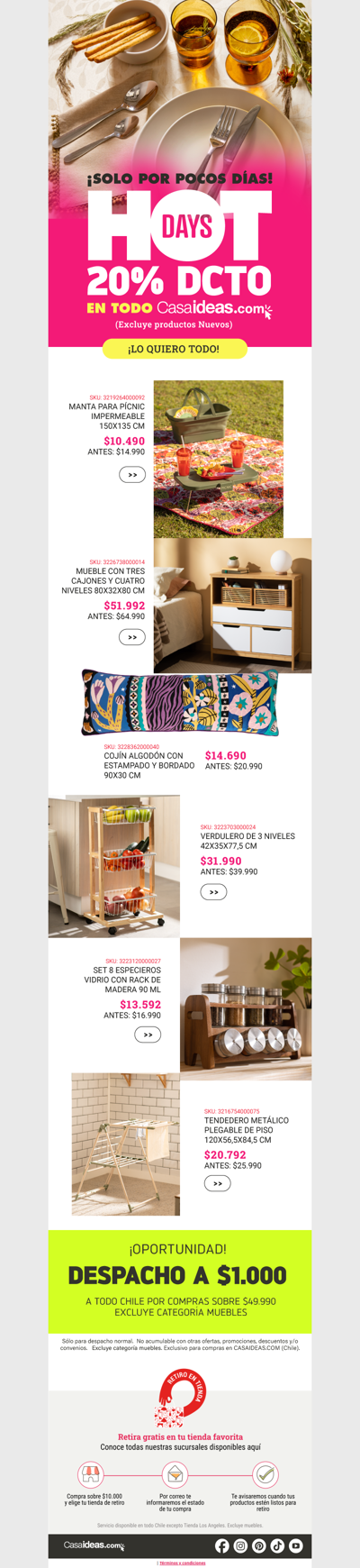 ¡Corre por estas ofertas! 20% de dcto en HOTDAYS 💸🏃🏻 👀