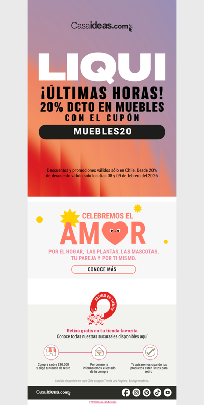 ¡Ahora sí! 🙌 20% de dcto en muebles 🪑