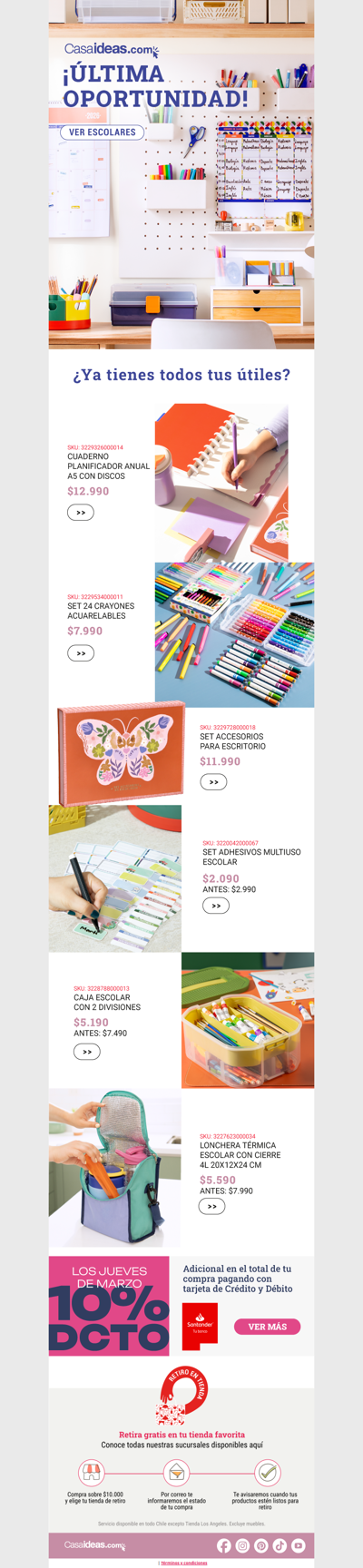 ¡Última oportunidad! Tenemos todo para tus clases 🎒✨📝