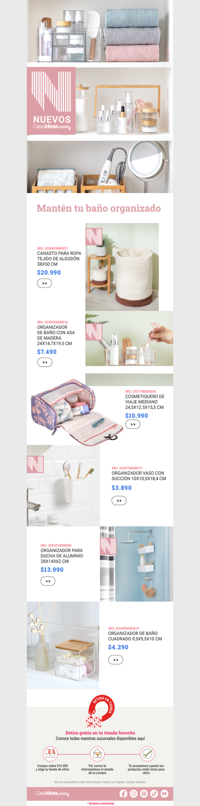 ¡Un baño ordenado es un baño feliz! ✨