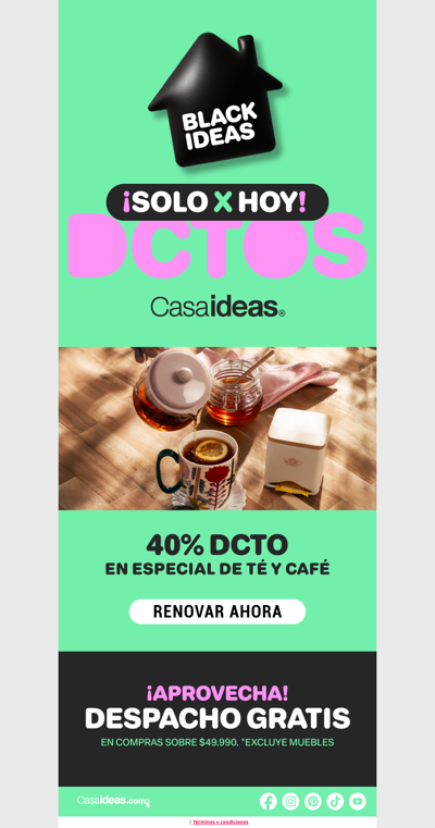 ¡Solo x hoy! 20% de dcto en té y café 👀💸