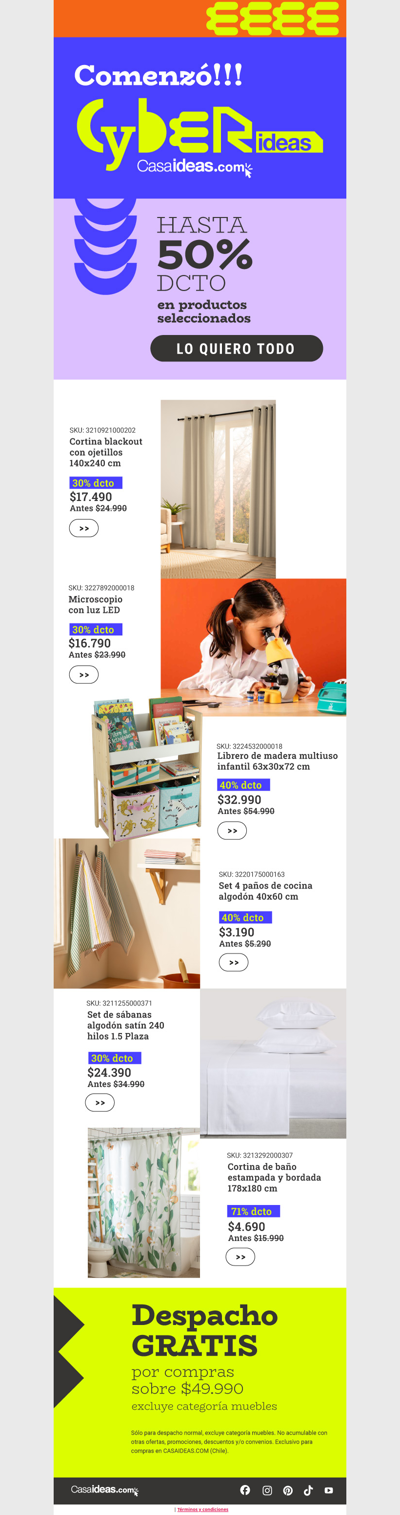 Sábado de vitrinear el CyberIdeas ☕🛌 Hasta 50% de dcto