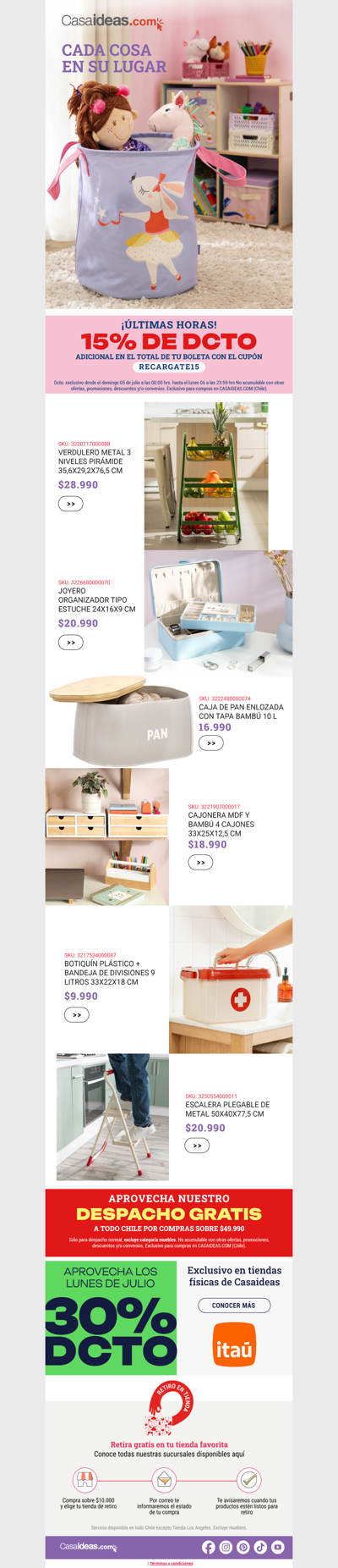 ⏳¡Últimas horas! 15% de dcto. adicional