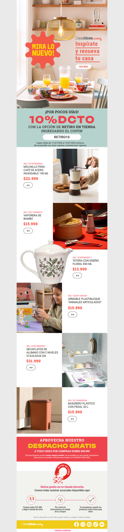 ¡Nuevos productos llegaron a Casaideas! ✨