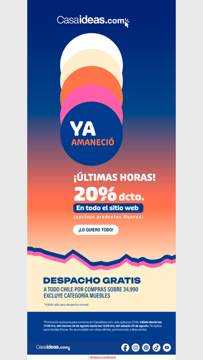 ☀️ ¡Buen día! Aún queda Venta Nocturna