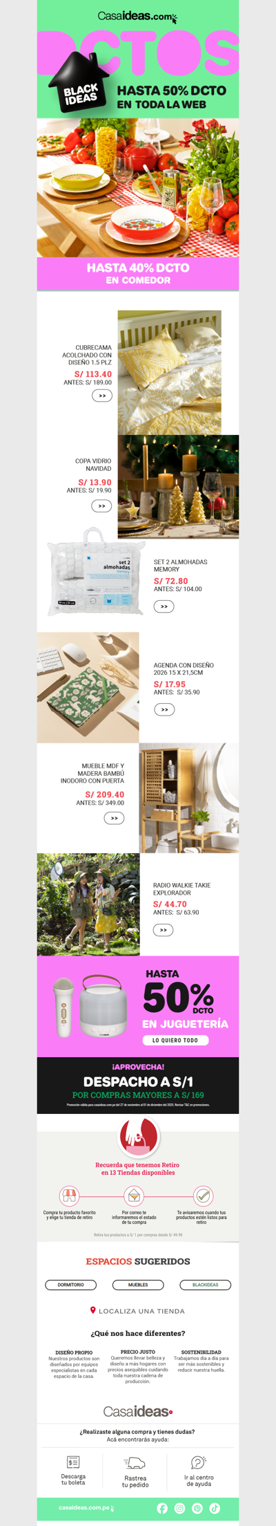 Tu casa, tus ideas… ¡Con hasta 50% de dcto en toda la web! ✨💸☺️