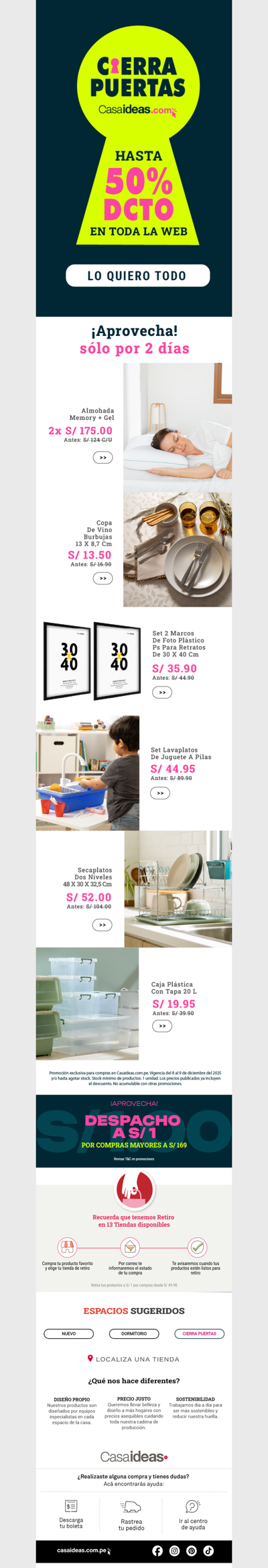 Hasta 50% de dcto desde hoy ¡Llegó el Cierra Puertas! 💸✨