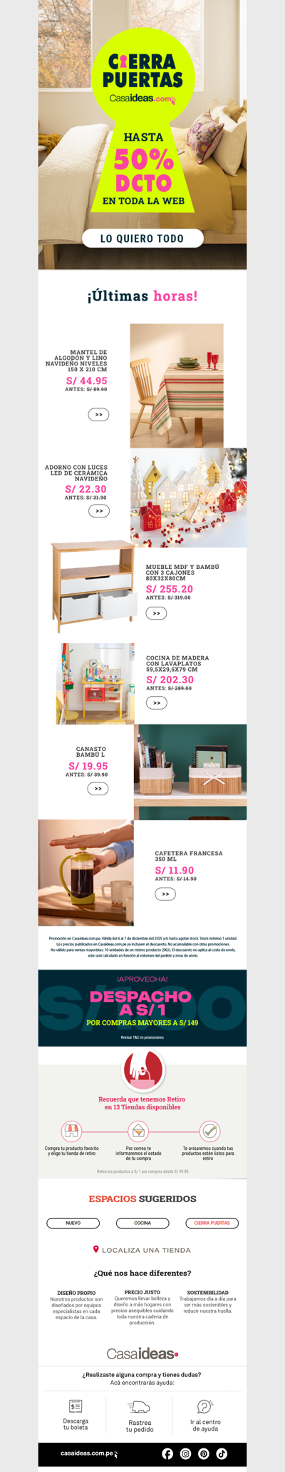 ¡Última oportunidad! Hasta 50% de dcto en TODA la web 😱💸