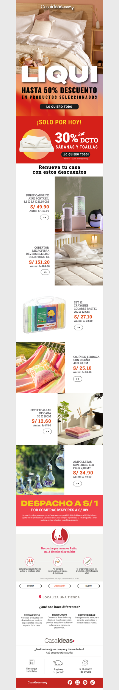 🚀 ¡HASTA 50% DSCTO! La Liquidación que esperabas.