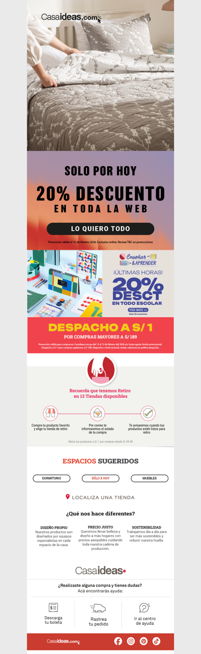 🔥 ¡HOY TODO TIENE 20% DSCTO! No dejes nada fuera