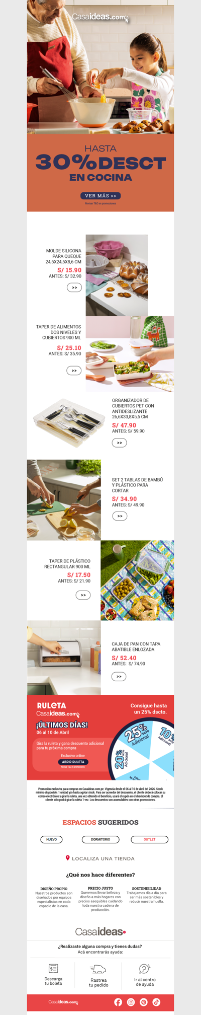 🍳 ¡Dale sazón a tu hogar: Hasta 30% de dscto!