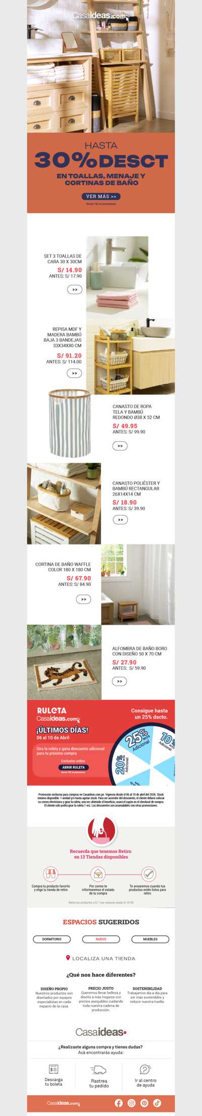 🛁 Especial Baño: ¡Hasta 30% de descuento!