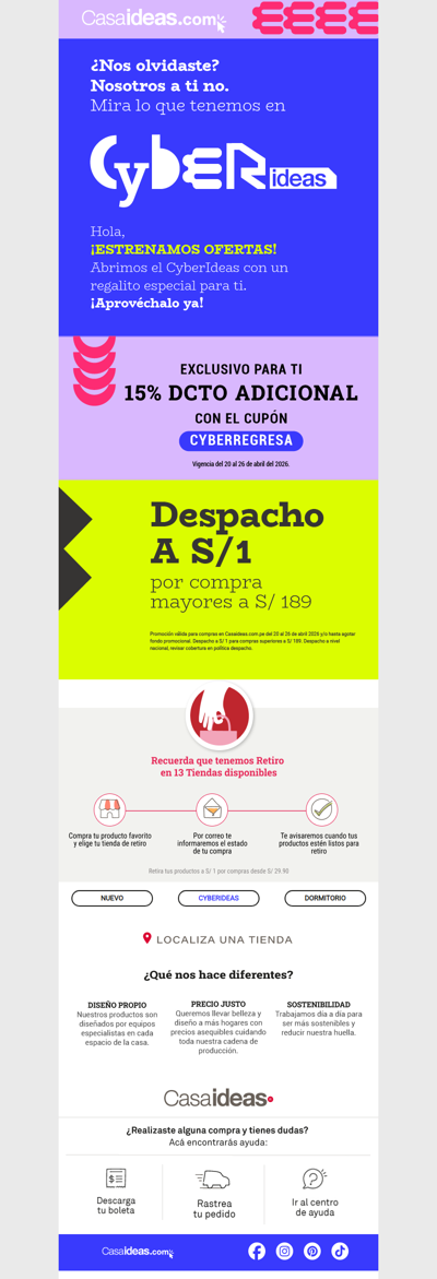 ¿Nos olvidaste? 🥺 Tenemos un regalo para que vuelvas al CyberIdeas