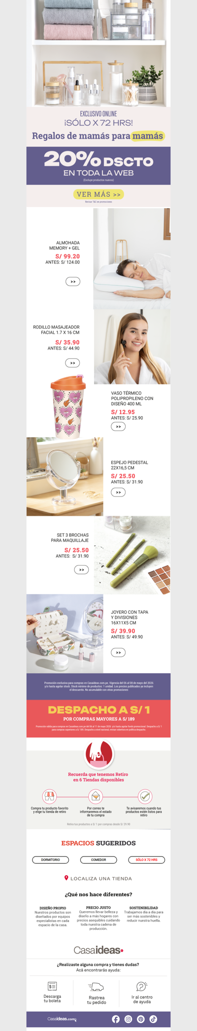 🎁 Últimas horas para engreír a mamá 💖: 20% OFF en toda la web