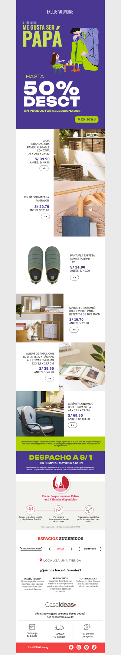 👔 Papá se lo merece: hasta 50% OFF en productos seleccionados- Exclusivo en web