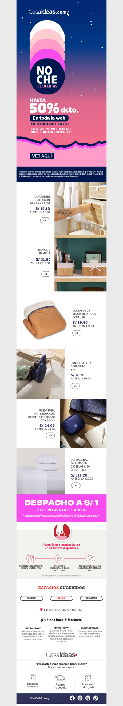 🚨¡Último día de noche de ofertas: 🌙 Compra esta noche y ahorra más-Exclusivo online