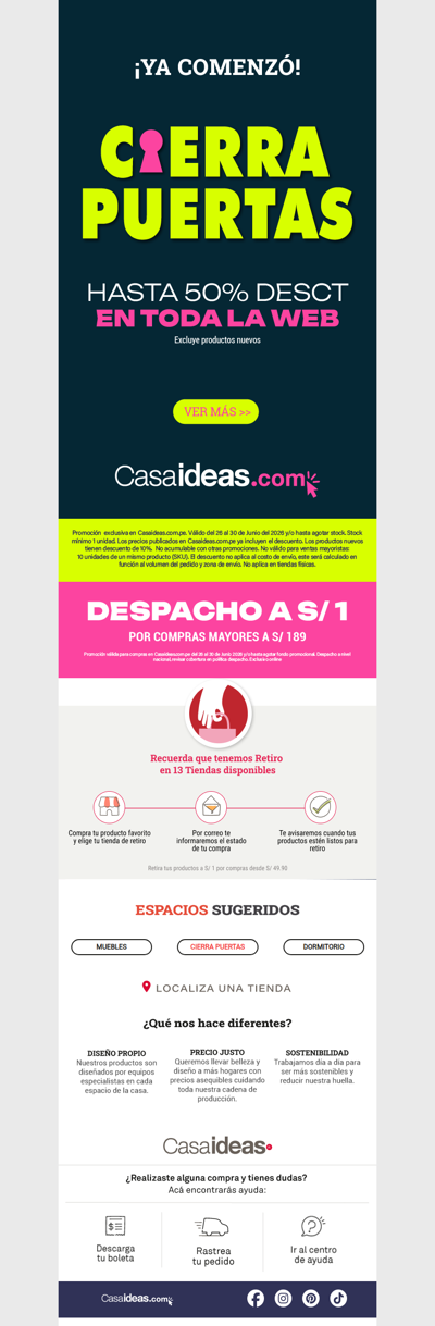 🏷️ Hoy inicia: Cierrapuertas: Hasta 50% de descuento SOLO online