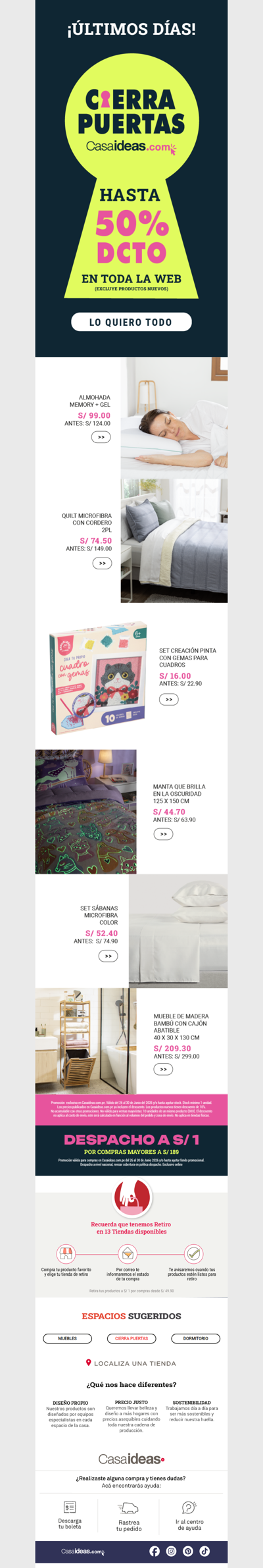 ⏰ Aprovechar últimos día: ¡Hasta 50% OFF exclusivo online!