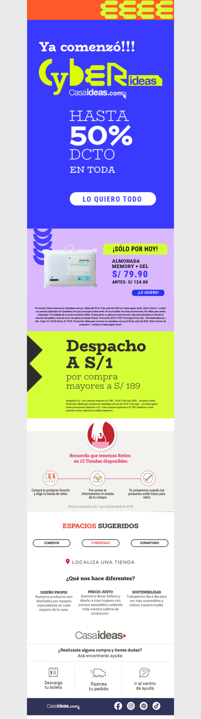 ¡¡EMPEZÓ EL CYBERIDEAS! 🚨¡Disfruta de hasta 50% OFF exclusivo online!