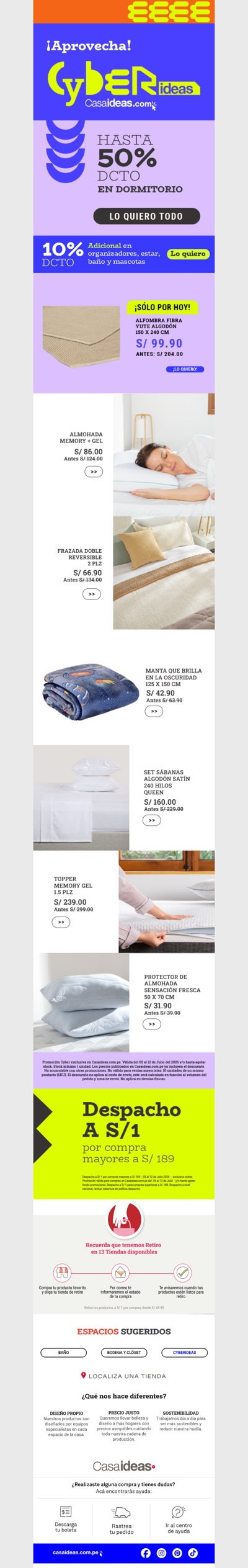 ¡Es ahora! Hasta 50% de dscto en dormitorio 🛏️✨