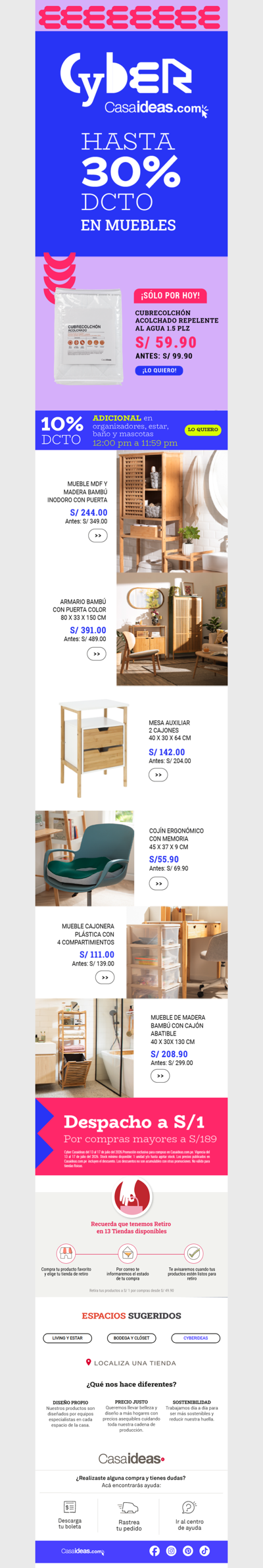 Encuentra el mueble ideal con hasta 30% OFF 💞