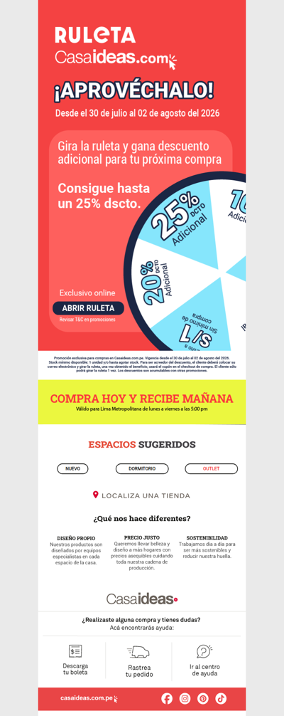 Descubre el descuento que te tocó 🎁