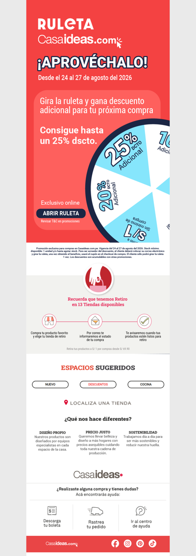 🍀 Mira qué descuento te tocó: ¡Tu suerte decide el ahorro!