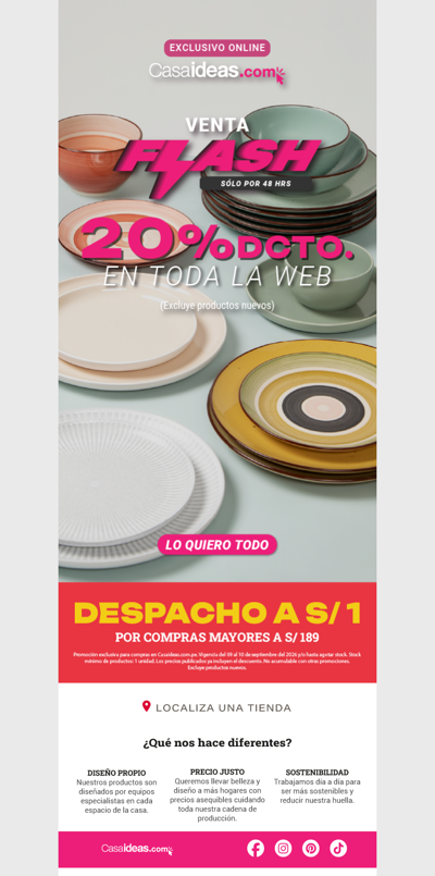 ¡Venta Flash! Todo lo que te encanta, ahora con 20% dcto. 🏃💻