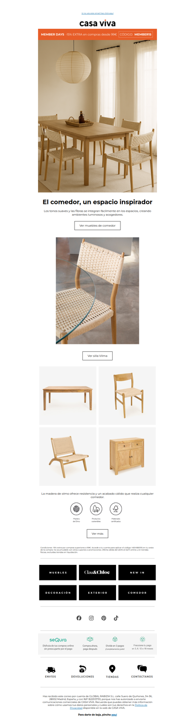 Un comedor inspirador