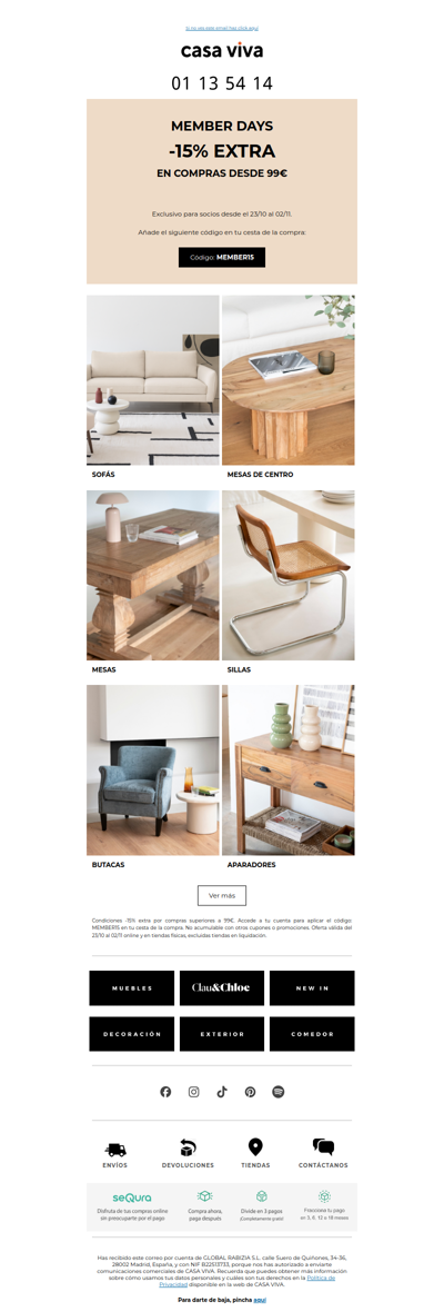 Últimas horas: -15% EXTRA