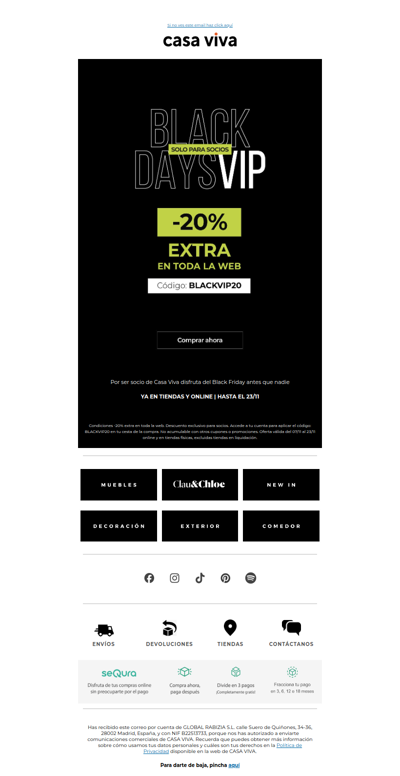 ¡-20% EXTRA EN TODO! Ya Black Friday para ti