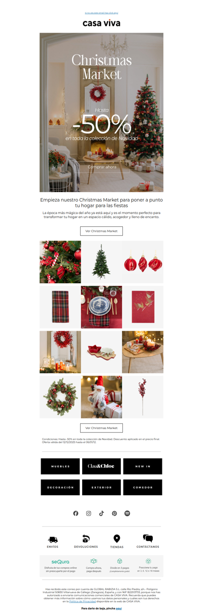 Hasta -50% en toda la colección de Navidad