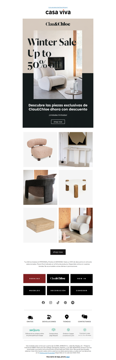 Muebles de Clau&Chloe ahora con descuento