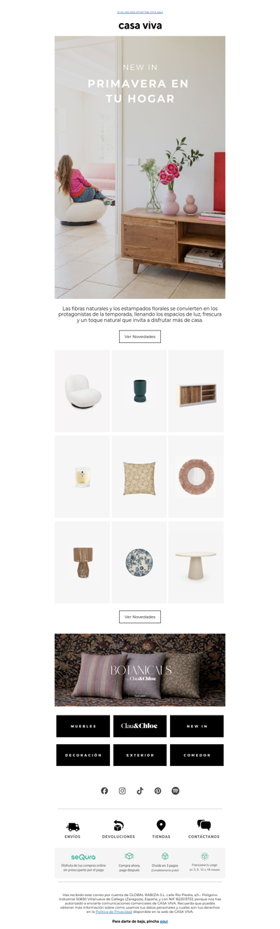 Las novedades de primavera para tu hogar