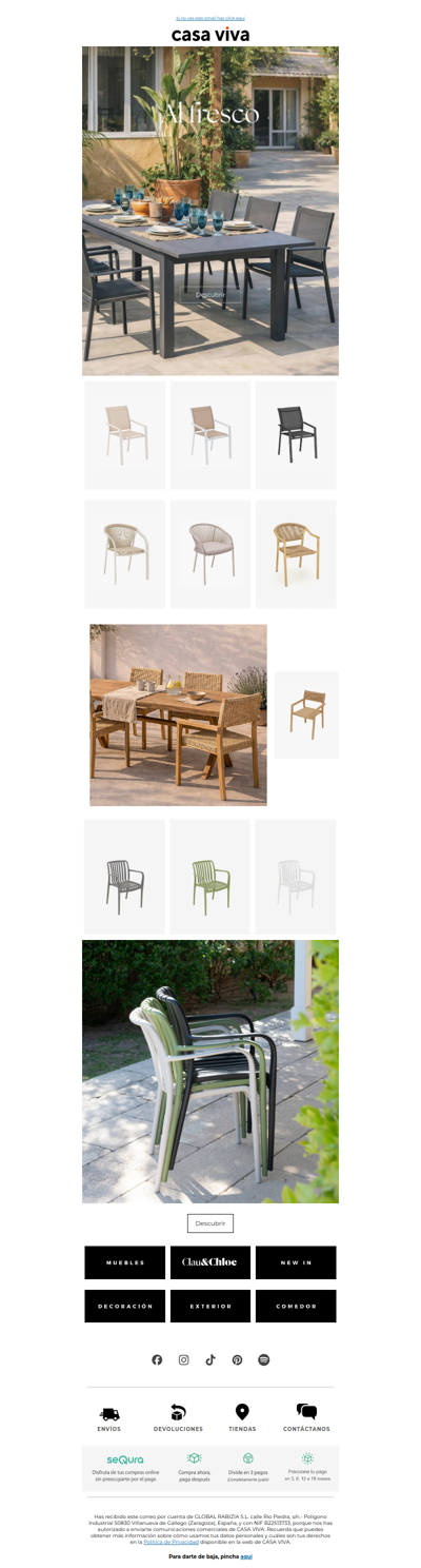 Sillas para disfrutar del buen tiempo