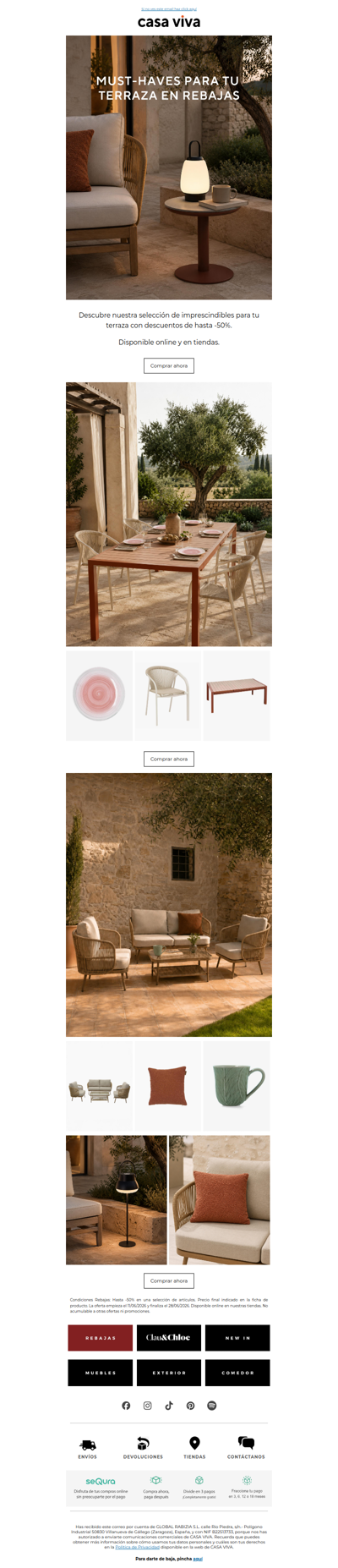 Must-haves para tu terraza en Rebajas