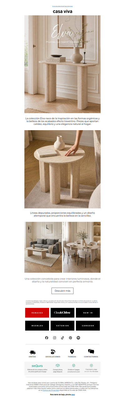 Muebles que realzan espacios | Colección Elva