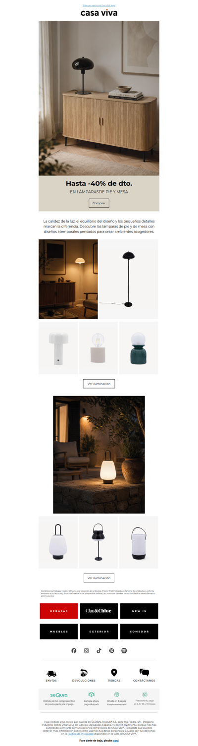 Lámparas con descuento | Rebajas