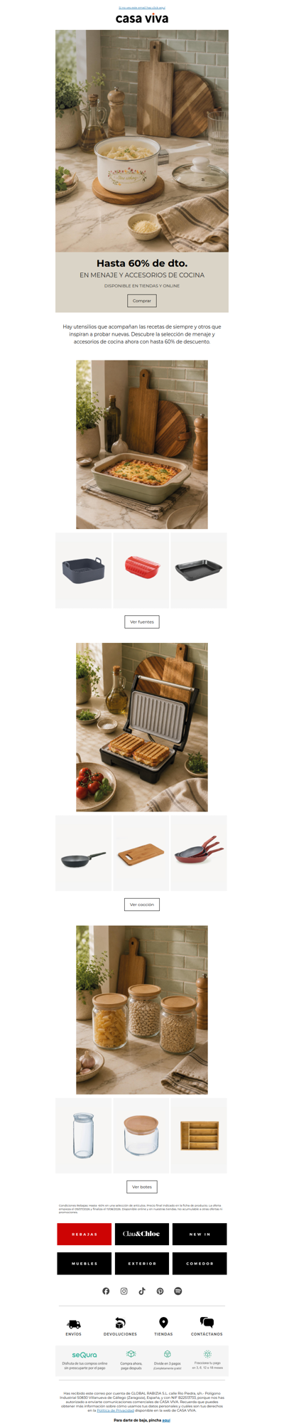 Accesorios de cocina con descuento | Hasta -60%