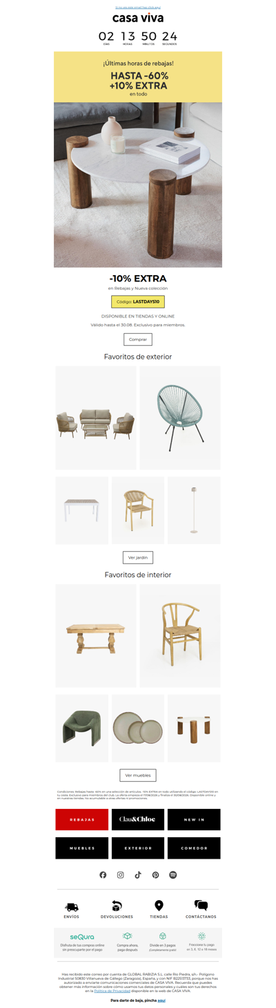Finalizan las Rebajas | Hasta -60% y -10% EXTRA en todo
