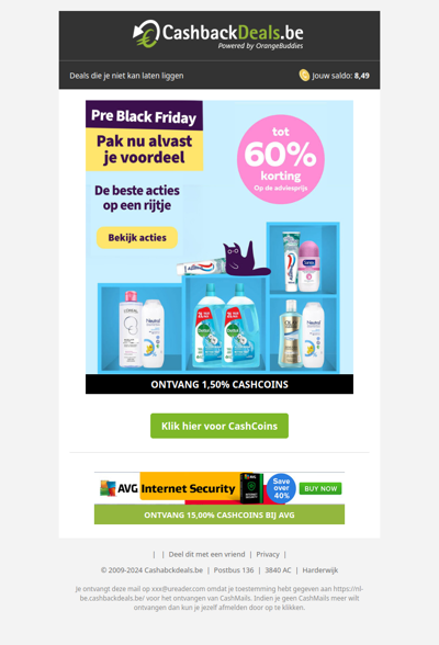 PRE-Black friday! Pak nu al tot 60% korting!