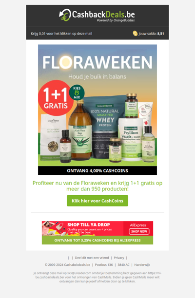 Floraweken: 1 + 1 gratis bij Holland & Barret!