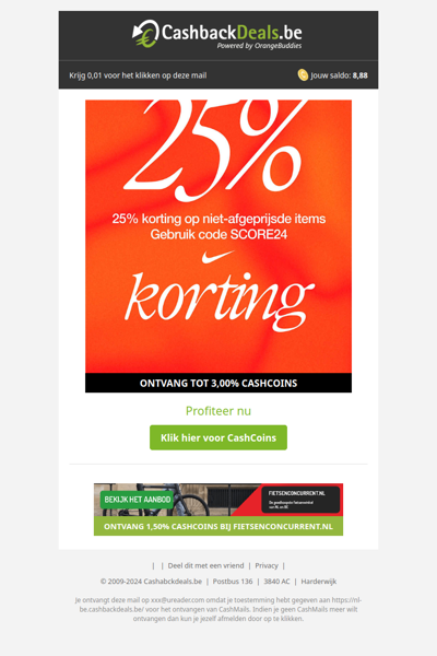 Met Black Friday krijg je 25% korting met de code: SCORE24