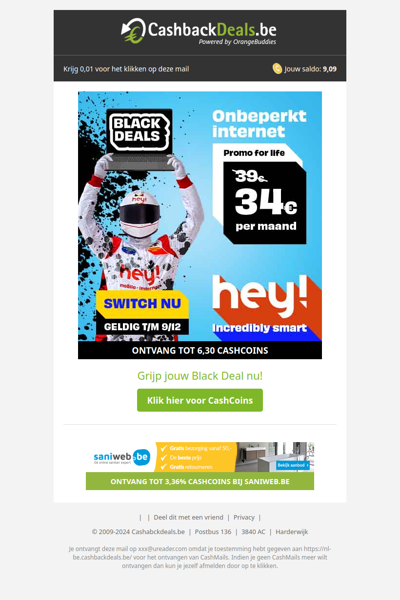 Hey! Onbeperkt internet, nú voor maar €34!