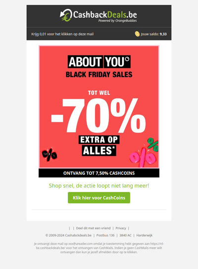 About You Black Friday deals - Tot wel 70% extra korting!