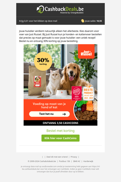 Voeding op maat voor jouw hond of kat: -30%