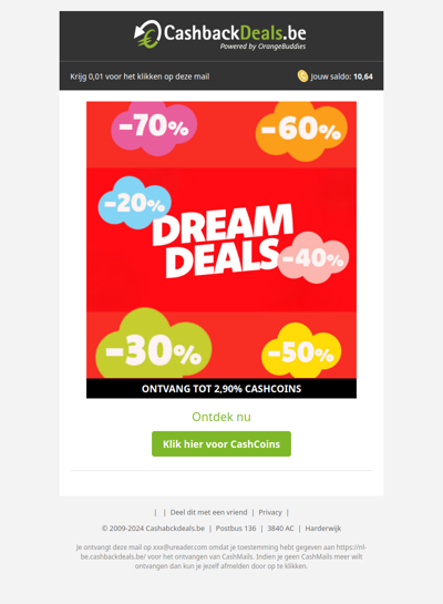 Dream Deals tot 70% korting bij Dreamland