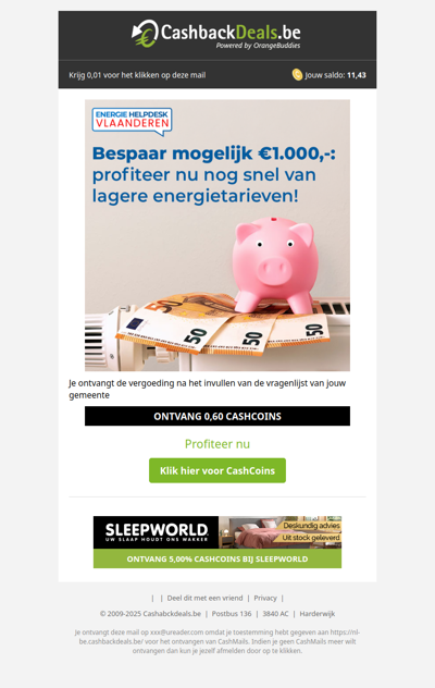 Bespaar mogelijk €1.000,- met deze lagere energietarieven!