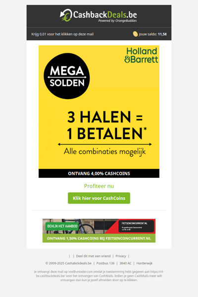 3 halen = 1 betalen bij Holland & Barrett