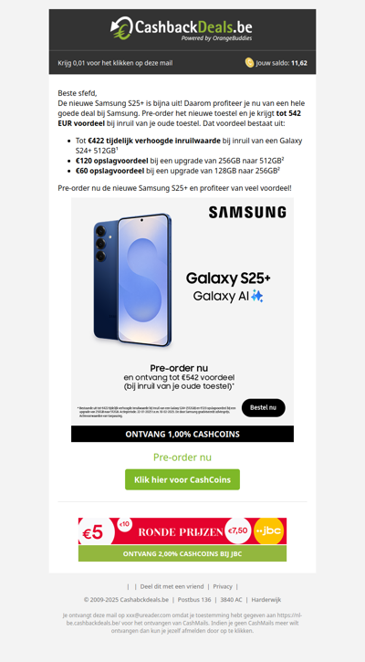 Pre-order nu de Galaxy S25+